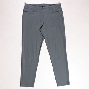 Lululemon ABC Slim Fit 5 Pocket Warpstreme Stretch Pants Gray Men's 35x30 Golf